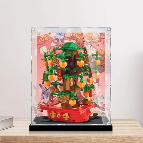 Boîte de présentation en acrylique, compatible avec Lego 40648 - Arbre à monnaie - Boîte cadeau à collectionner - Organisateur (boîte uniquement) (aérographe style A)
