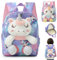 Cyiecw 2 in 1 Kinderrucksack mit Kuscheltier 25cm, Plüschspielzeug Einhorn Rucksack Mädchen, Kindergartenrucksack mit Verstellbare Gurte, für Hort Kindergarten Kinder 2 3 4 5 Jahren (Lila)