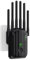 Ripetitore WiFi, Amplificatore di Segnale WiFi, 6 Antenne, 2 Porte LAN, Wifi Extender, Router/Ripetitore/AP Modalità, Copertura Completa a 360°, Copertura Fino a 300 m², per Casa e Ufficio (Nero)