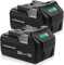 Aokicase Lot de 2 batteries de rechange lithium-ion pour Hitachi/Metabo HPT 18 V ~ 36 V/6,0 Ah, compatible avec BSL36A18, BSL36B1836V, Metabo 18 V ~ 36 V outils électriques sans fil (6000 mAh)