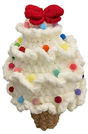 UncleS Decorazione dell'albero di Natale all'uncinetto Bella finito Albero Festival Ornamento Adorabile Capodanno Vacanze Accessori da tavolo