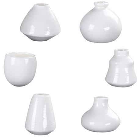 6Pieces Miniature Vases Magnets Flower Pots Ornaments For Refrigerator Photo Displays And Housewarmings