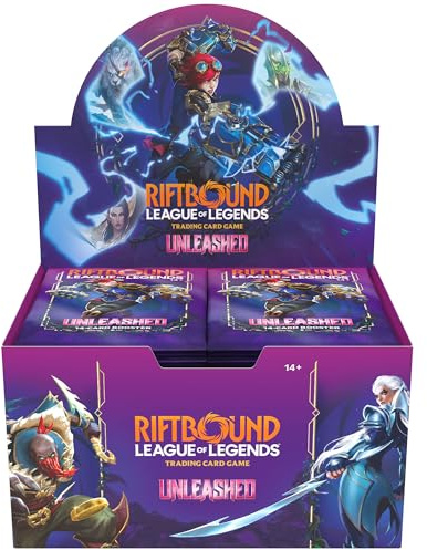 Riftbound: League of Legends TCG Unleashed – Espositore booster – 24 buste (14 carte Ea), gioco di carte collezionabili per mazzi, assortiti casualmente