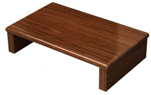 Taburete de Madera para Interiores y Exteriores con Almohadillas Antideslizantes, Altura de 12/15/20cm, escalón de Noche para Adultos Mayores - Marrón(40×30×12cm)