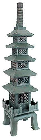 Design Toscano Asiatische Pagodenstatue nach dem Tempel von Nara , Maße: 16,5 x 16,5 x 71 cm