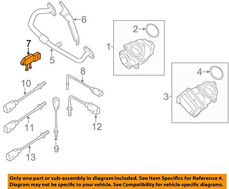 Volkswagen Original VW Ersatzteile G450 Differenzdruckgeber Dieselpartikelfilter DPF (Golf 4 5 6 Passat Bora Audi A3 A4 A6) Original Se