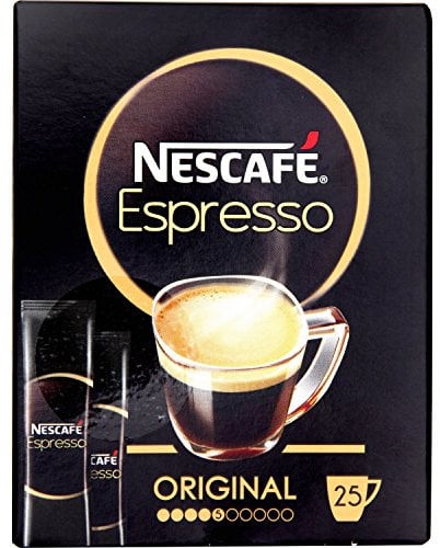 Nescafé Azera Original Espresso, café soluble, paquete de 25 barras, juego de 4 (el embalaje puede variar)
