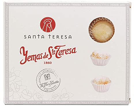 Santa Teresa - Yemas De Santa Teresa Ávila De Sabor Tradicional - Dulce Gourmet De Sabor Tradicional. Elaboradas De Forma Artesanal Sin Aditivos Y Sin Conservantes - Dulce Gourmet. Caja 12 unds
