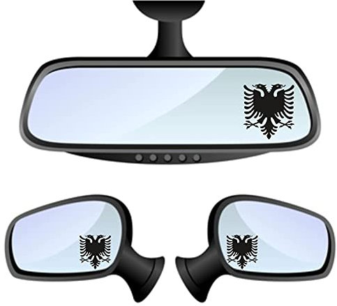 Albanien Albania Albanischer Adler Spiegel Aufkleber Sticker Auto Laptop Handy