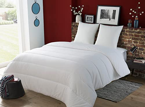 DODO 30519 220/240 Bettbezug und 2 Stück Kissen Polyester/Baumwolle weiß 220 x 240 cm