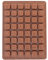 Jabón profesionales 48 letras Números carácter especial cubitos silicona Jabón molde color chocolate Forma (24 * 18 * 1,5 cm)
