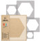 NAKLEO Schablonen Malen für Kinderzimmer, 5 Stück Set 9x9 bis 34x34cm Honig Honigwabe Sechseck, Wiederverwendbare Kunststoff Malvorlage Raumdekoration, Basteln DIY Wand Möbel Papier Stoff