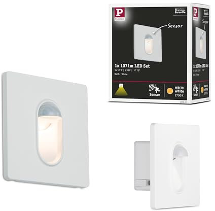 Paulmann 92923 spots encastrés LED encastré mural carré incl. 1x2,7 watts projecteurs encastrés Blanc spot plastique lampe encastrée 2700 K