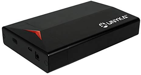 UNYKAch Carcasa Externa UK 35303 para Disco Duro 3,5″ 2 TB HDD Instalación Plug&Play, Diseño en Aluminio para Mejor Regulación de Temperatura y USB Tipo C - Medidas: 196 x 130 x 40 mm