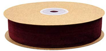 EXCEART 10m Samtband Schleifenband Zierband Verpackungsband Geschenkband Haar Schmuckband zum Nähen Kleidung für Kranz Deko DIY Schleife Bogen Hochzeit Tischdeko 2,5cm Weinrot