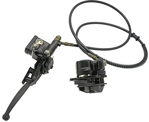 Rear Hand Hydraulic Disc Brake Left Hydraulic Brake Master Caliper Assembly Compatible for Chinese Taotao Roketa Sunl 50cc 90cc 110ccc 125cc Go-Kart Dune Buggy Quad ATV Dirt Mini Bike Kinroad