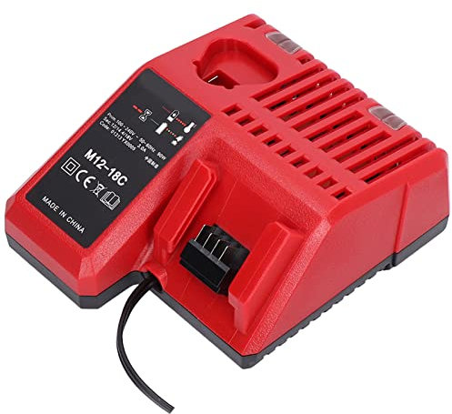 Ersatz für Milwaukee Ladegerät, Lithium Batterie Ladegerät Wartung 100-240V Eingangsspannung 12V 14,4V 18V 3A Ausgang Eingebauter Schaltkreisschutz für Milwaukee M12 M14 M1(#2)