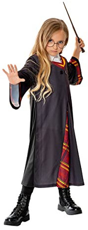 Rubies Harry Potter Costume tunique de luxe pour garçon et fille avec détails, lunettes et baguette magique – Costume officiel Harry Potter pour Halloween, Noël, carnaval, anniversaire (301233-L)