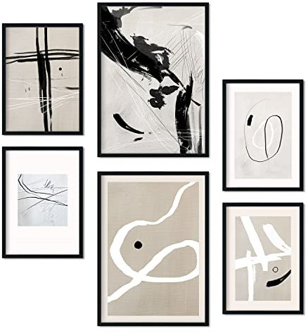 Nacnic Set von 6 Poster Kline. Sammlung von Platten mit ästhetischer Collage für Innendekoration. Größen A3 und A4. Rahmenlos
