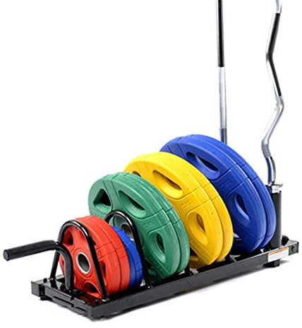 ChengBeautiful Weight Plate Tree Plate And Olympic Bar Rack Organizer Weight Plate Tree And Vertical Bar Holder Storage Rack Organizer For Home Gym