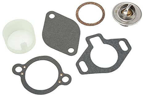 Tbest Termostato Kit di Ricambio, Kit Termostato Sostituzione per MerCruiser con Manicotto 160° 4.3L 5.0L 5.7L 7.4L 8.2L 1987 Up