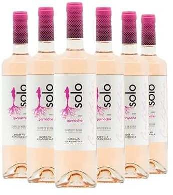 BODEGAS ARAGONESAS - SOLO CENTIFOLIA ROSÉ | Vino Rosado Denominación de Origen Campo de Borja | Elaborado 100% Garnacha | Caja de 6 Botellas -0,75L por botella