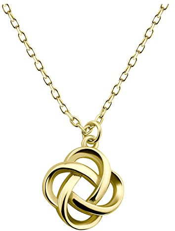 Sofia Milani - Damen Halskette 925 Silber - vergoldet/golden - Knoten Anhänger - N0500