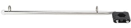 15.35in Marine Flagpole Stand, Rail Type Flag Pole Adjustable Stainless Steel Flag Pole Mount for Boats Yachts Sailboats Speedboats
