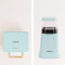 CREATE/PACK - POPCORN MAKER + STONE 3 IN 1 STUDIO/Machine à pop-corn + Fabricant de sandwich, gril et gaufrier,Bleu pastel