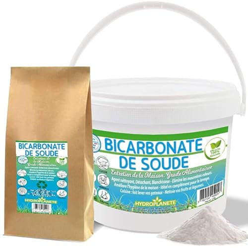 Mehrzweck-Natron - Pulver für Lebensmittel und Haushaltspflege - Ohne Zusatzstoffe und 100% natürlich - Made in Germany - Erhältlich von 1kg bis 20kg - Hydroplanete