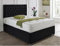 SANA SLEEP Designer Damask Memory Foam Divan Bed Set With Mattress, 2 Drawers (Same Side) and Headboard 4FT Small Double - Damask Black
