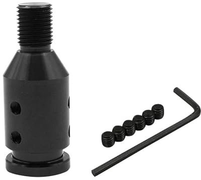 ePathChina Adaptador universal de perilla de palanca de cambios de coche, adaptador universal de aleación de aluminio para palanca de cambios sin rosca M12 x 1.25