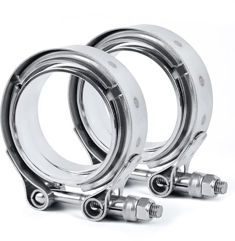 EVIL ENERGY 2.0 Inch V Band Clamp with Flange Male Female Stainless Steel 2PCS