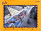 Plakat James Rizzi Condor Kalender 1998 Juli Bird auf Boeing 757 auf Platte