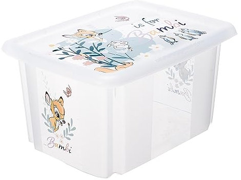 keeeper Bambi Aufbewahrungsbox mit Deckel, Dreh- und stapelbar, Für Kinder, 15 l, Karolina, Transparent