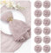 Seihtuch-Servietten mit Falten, vielseitig einsetzbar, für Abendessen, Hochzeit, Muttertag, 50,8 x 50,8 cm, schmutziges Rosa, 12 Stück