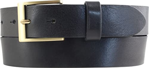 BELTINGER Gürtel aus Vollrindleder 3,5 cm | Jeans-Gürtel für Herren mit goldener Gürtelschließe 35mm | Chino-Gürtel Anzuggürtel