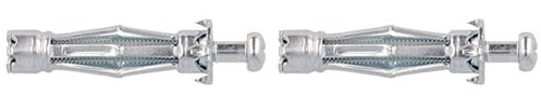 Molly - 10 Chevilles ∅13mm x 82 mm Métalliques à Expansion avec Vis, Diamètre vis ∅6 mm/Longueur vis 82 mm, Gris - M18206-XJ (Lot de 2)