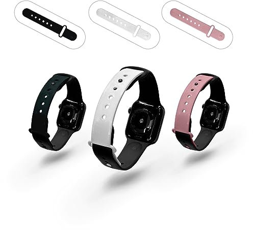 TuckSling Uhren-Knöchelverlängerung, verstellbares Knöchelband, kompatibel mit allen Apple-Sportbändern, 3 Stück (Hellrosa)