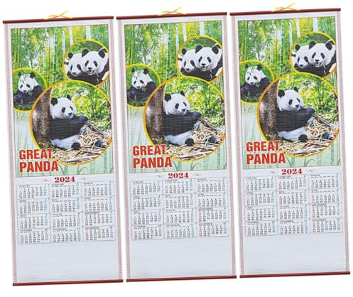 Tofficu 3stücke Wandkalender Im Chinesischen Stil Traditioneller Drachen-jahreskalender Für Wandmontage Hochwertiges Für Feiertage Und Planung Bringt Festliche Stimmung Zuhause