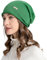 ZLYC Damen Wolle Kaschmir Strickmütze Winter Slouchy Beanie(Einfarbig Vitalgrün),Einheitsgröße