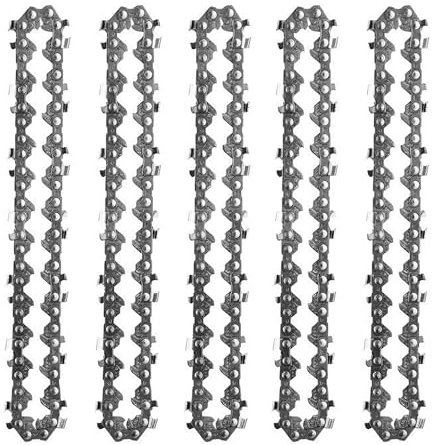 4 pcs 4 Inch Chainsaw Chain, Mini Chainsaw Chain, Steel Chain Replacement Saw Chain Steel Chainsaw Blade for Tree Trimming