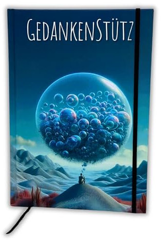 Ottybara Mindbook Gedankenstütze - Premium Notizbuch A5 blanko | Kratzfestes Hardcover, Gummiband, Lesezeichen | Ideal als Journal Buch, Tagebuch, Notizheft | Regional & nachhaltig produziert