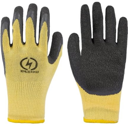 Bsbkoj Electrical Insulated Handschuhe, 400 V Hochspannungs-Handschuhe, Schutzhandschuhe, nicht Slip, elektrisch, hohe Spannung, insulated Handschuhe, schützende Gummihandschuhe für Elektriker