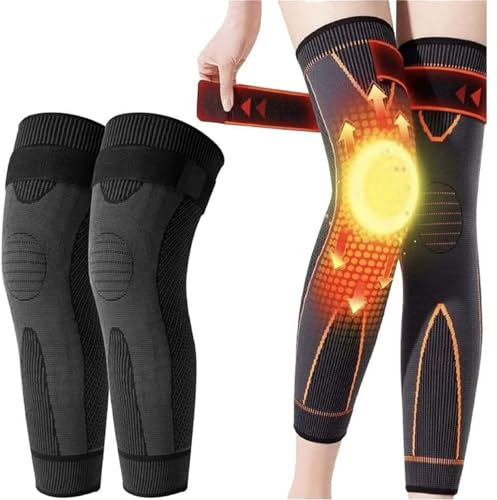 Aicao Knee Protection for Warm, Tourmaline Acupressure Selfheating Shaping Knee Sleeve, Wormwood Self-Heating Knee Pads,Knee Heating Pads for Woman and Man (Black,L)