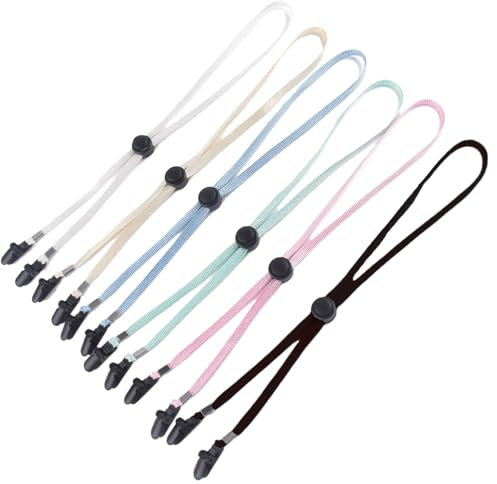 Hutband 6 Stück Verstellbare Hutkordel Winddichte Hutschnurclips Hutriemen für Wind Hutband Hut Anti Wind Lanyar Elastische Hüte Abnehmbares Kinnband für Golf Bootfahren Angeln Outdoor(6 Farben)