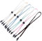 Hutband 6 Stück Verstellbare Hutkordel Winddichte Hutschnurclips Hutriemen für Wind Hutband Hut Anti Wind Lanyar Elastische Hüte Abnehmbares Kinnband für Golf Bootfahren Angeln Outdoor(6 Farben)