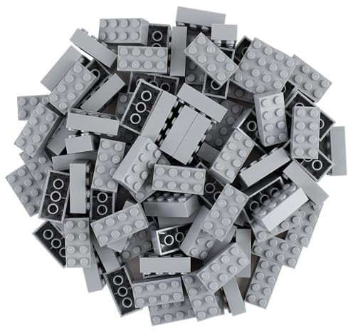 LEGO® Classic 2x4 Hellgrau – 100 Steine für epische Bauwerke & kreative Designs!