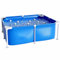 Easnuroz Piscinas De Marco Piscina Rectangular De Metal 120/150/180cm Piscina Plegable con Estructura for Patio Interior Y Exterior Fácil De Montar(150 * 105 * 45cm)