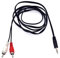 JZK 1.5M RCA a 3.5mm auxiliar cable altavoz a RCA rojo y blanco, cable phono macho a conector audio 3.5 Hi-Fi cable adaptador conector de auriculares a phono